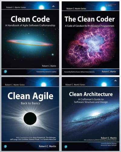 Clean Code+The Clean Coder+Clean Architecture+Clean Agile. Robert C. Martin(Комплект книг)